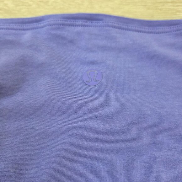 Lululemon Purple Back In Action Boat Neck Short Sleeve Top Womens Size 20 - Picture 6 of 16
